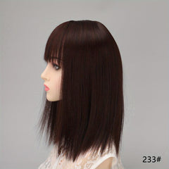 9 12 Hair Toppers With Bangs - Straight Hair Pieces for Women