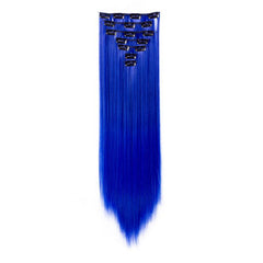 22 Inch Synthetic Hair Extensions 7pcs Set Clip In Long Straight Hairpieces