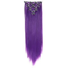 22 Inch Synthetic Hair Extensions 7pcs Set Clip In Long Straight Hairpieces