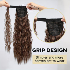 Long Wavy Ponytail Extensions Synthetic Clip In Hair Extensions