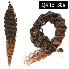 Long Deep Wave Hair Extensions Synthetic Twist Crochet Braids Bundle