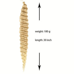 Long Deep Wave Hair Extensions Synthetic Twist Crochet Braids Bundle