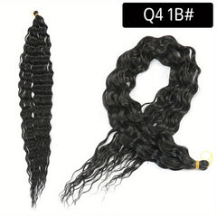 Long Deep Wave Hair Extensions Synthetic Twist Crochet Braids Bundle
