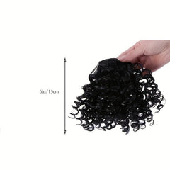 Afro Kinky Curly Clip In Bangs Natural Wig Hair Extension Accessories