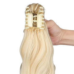 Curly Hair Clip In Ponytail Extension Natural Wavy Claw On Hairpiece