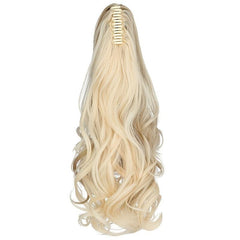 Curly Hair Clip In Ponytail Extension Natural Wavy Claw On Hairpiece
