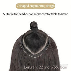 55 88 Cm Long V Part Clip In Hair Extensions Straight Hair Synthetic Fiber Women