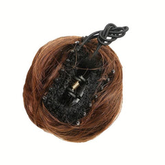2pcs Mini Claw Clip Messy & Cat Ears Hair Bun Extensions Wig Accessory