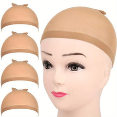 12 Dark Brown Stocking Wig Caps for Women