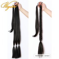 Synthetic Braided Ponytail Hairpiece Wrap Around Hair Extensions