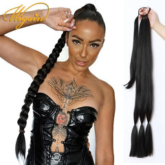 Synthetic Braided Ponytail Hairpiece Wrap Around Hair Extensions