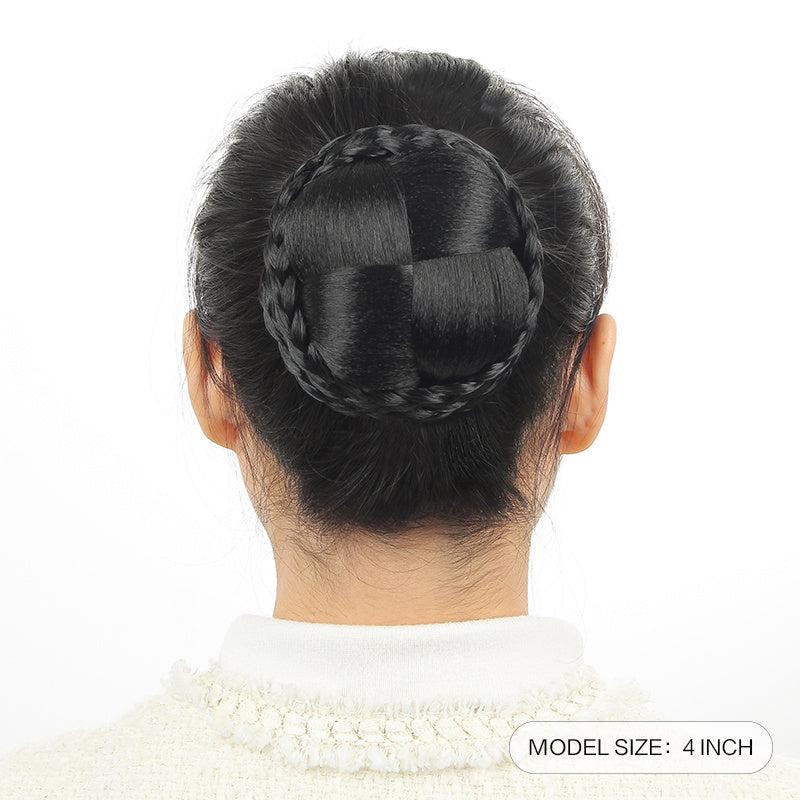 Braided Hair Bun Chignon Hair Piece For Women Girls Synthetic Hair Bun