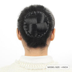 Braided Hair Bun Chignon Hair Piece For Women Girls Synthetic Hair Bun