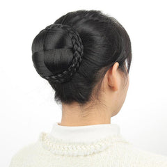 Braided Hair Bun Chignon Hair Piece For Women Girls Synthetic Hair Bun