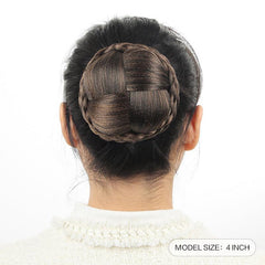 Braided Hair Bun Chignon Hair Piece For Women Girls Synthetic Hair Bun