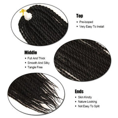 Senegalese Twist Crochet Hair Pre Looped Crochet Braids Hair