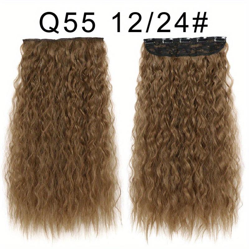 Long Water Wave 5 Clip In Synthetic Hair Extension For Women
