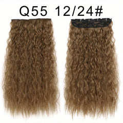 Long Water Wave 5 Clip In Synthetic Hair Extension For Women