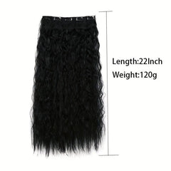 Long Water Wave 5 Clip In Synthetic Hair Extension For Women