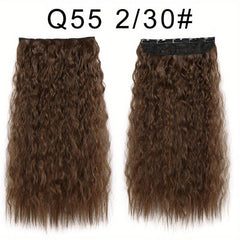Long Water Wave 5 Clip In Synthetic Hair Extension For Women