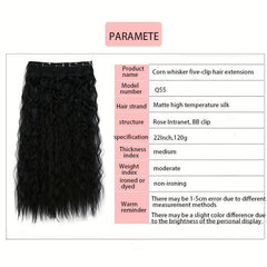 Long Water Wave 5 Clip In Synthetic Hair Extension For Women