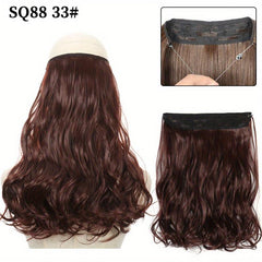 Invisible Wire Hair Extensions Burgundy 55