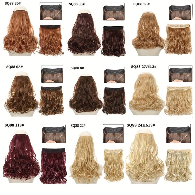 Invisible Wire Hair Extensions Burgundy 55