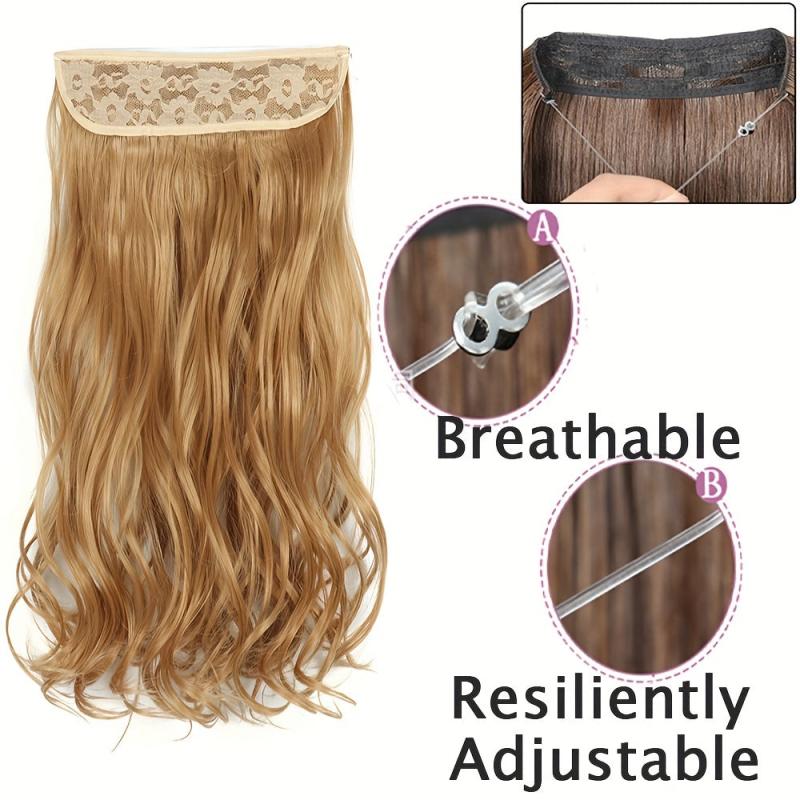 Invisible Wire Hair Extensions Burgundy 55