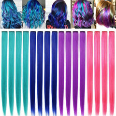Straight Clip In Hair Extensions for Parties Halloween and Cosplay