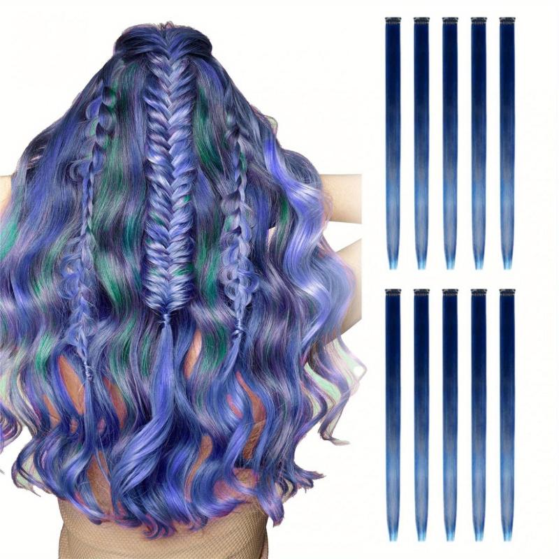 Straight Clip In Hair Extensions for Parties Halloween and Cosplay