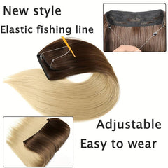 Invisible Wire Hair Extensions Long Straight Secret Hairpiece