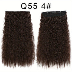 55 88 Cm Long Wavy Hair Extensions 5 Clips In Synthetic Hair For Women Girls