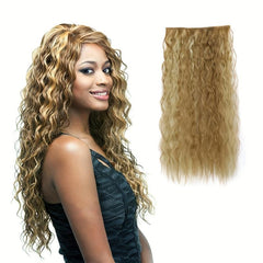 55 88 Cm Long Wavy Hair Extensions 5 Clips In Synthetic Hair For Women Girls