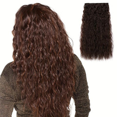 55 88 Cm Long Wavy Hair Extensions 5 Clips In Synthetic Hair For Women Girls