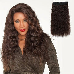 55 88 Cm Long Wavy Hair Extensions 5 Clips In Synthetic Hair For Women Girls