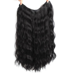 Invisible V Shaped Hair Extension Long Wave Curly Half Wig