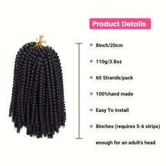 20 Spring Twist Crochet Hair Extensions Fluffy Twist Crochet Braids Hair