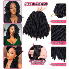 20 Spring Twist Crochet Hair Extensions Fluffy Twist Crochet Braids Hair