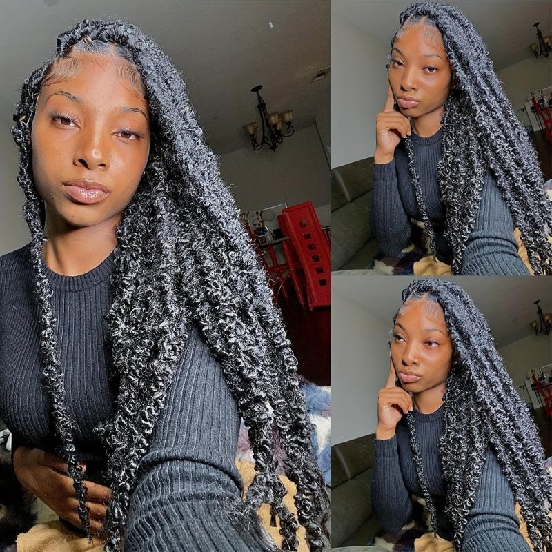 Butterfly Locs Crochet Hair Distressed Crochet Braids Synthetic Hair Extension