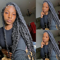 Butterfly Locs Crochet Hair Distressed Crochet Braids Synthetic Hair Extension