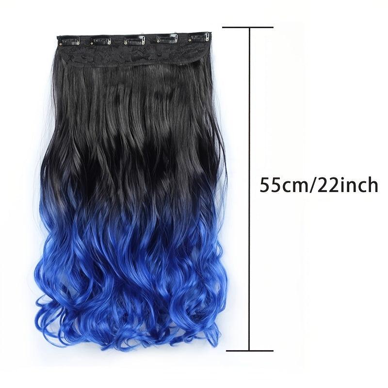 Synthetic Layered Hair Extension Wigs Long Wavy Hairpiece for Women Girls