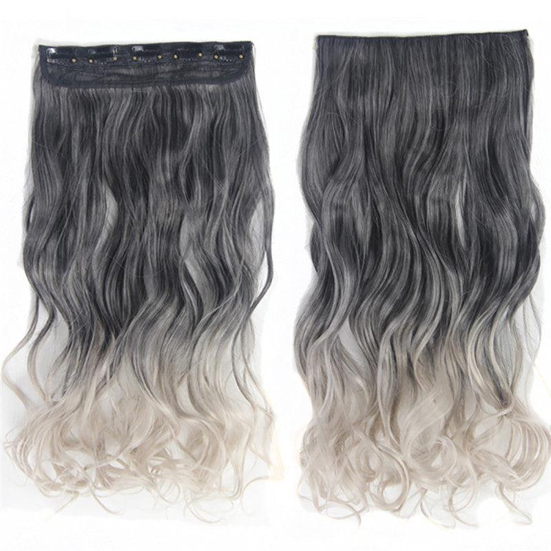 Synthetic Layered Hair Extension Wigs Long Wavy Hairpiece for Women Girls