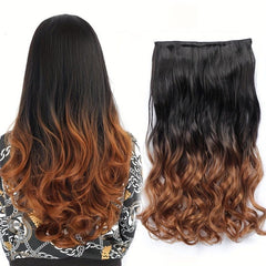 Synthetic Layered Hair Extension Wigs Long Wavy Hairpiece for Women Girls