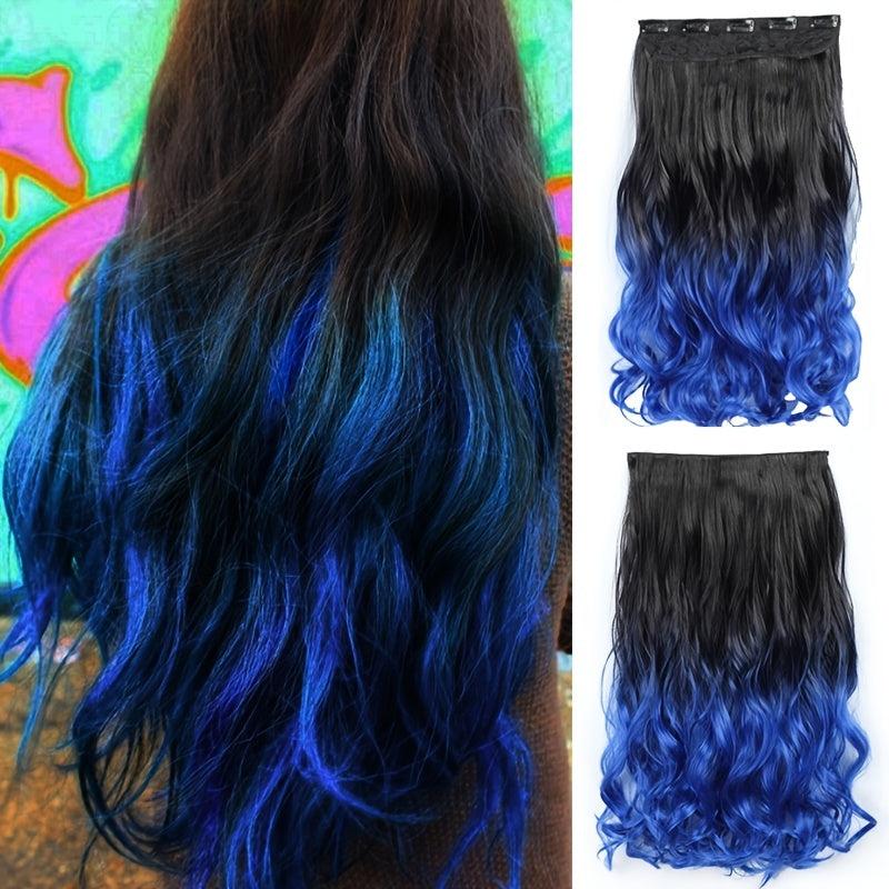Synthetic Layered Hair Extension Wigs Long Wavy Hairpiece for Women Girls