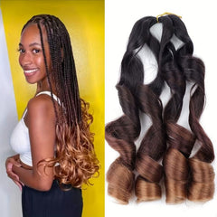 French Curly Braiding Hair 22 Inch Loose Wave Braiding Hair