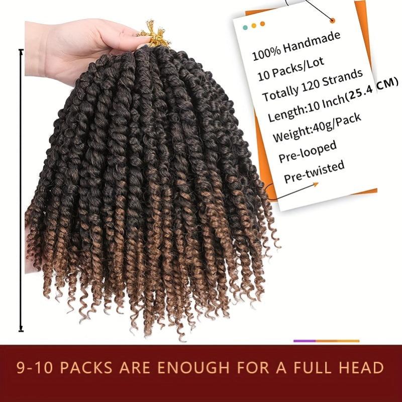 Passion Twist Hair Extensions 12 Strands 25 4 Cm Pre Twisted Crochet Braids Hair