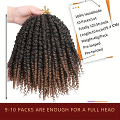 Passion Twist Hair Extensions 12 Strands 25 4 Cm Pre Twisted Crochet Braids Hair