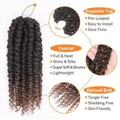 Passion Twist Hair Extensions 12 Strands 25 4 Cm Pre Twisted Crochet Braids Hair