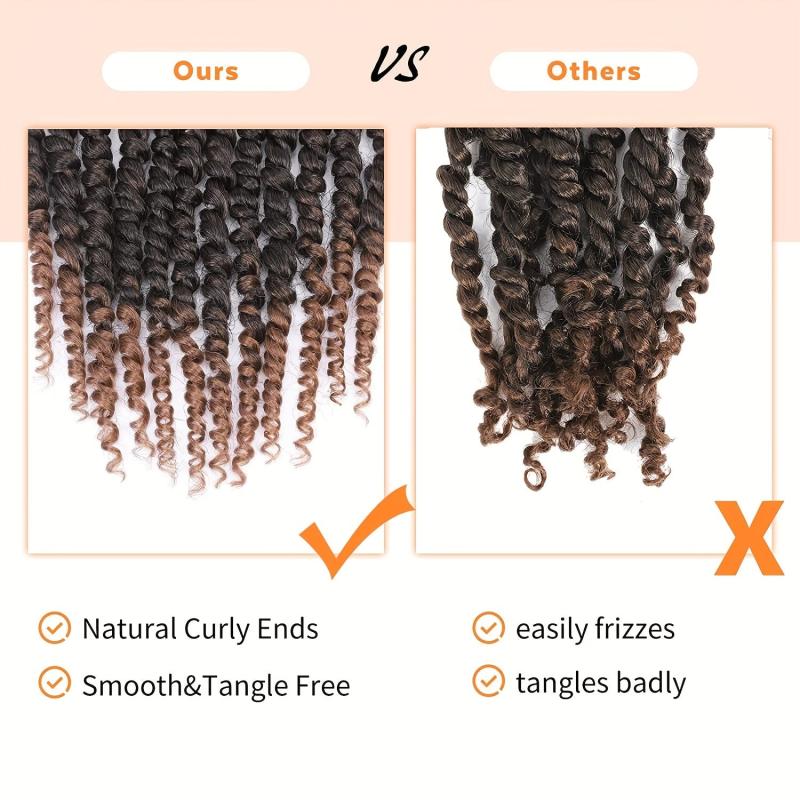 Passion Twist Hair Extensions 12 Strands 25 4 Cm Pre Twisted Crochet Braids Hair