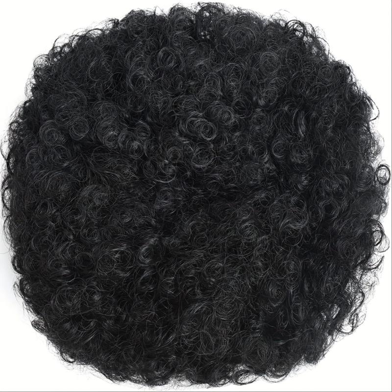 Kinky Curly Afro Puff Ponytail Bun Hair Piece - Burgundy